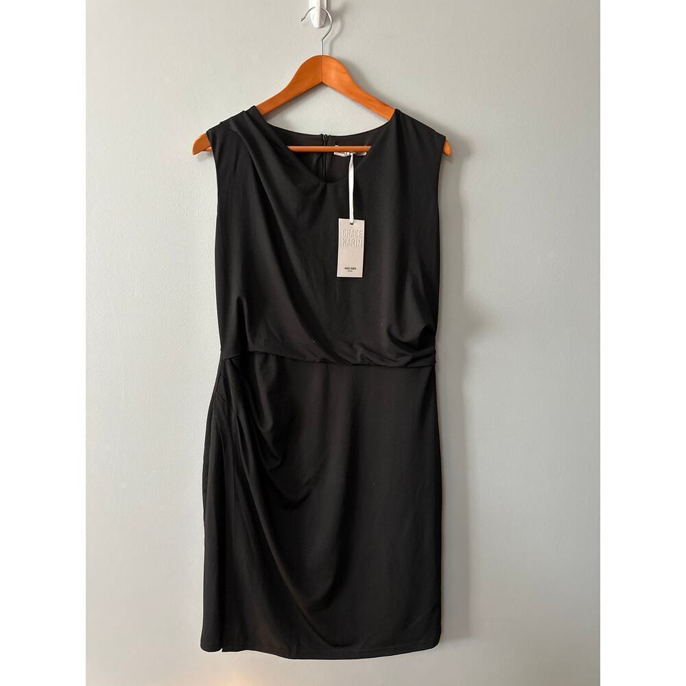 Grace Karin Black Sleeveless Sheath Dress – Size XL – Classic Career / Cocktail